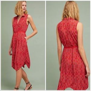 Maeve Anthropologie Red Dress